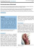 Cover page: Carcinosarcoma of the hand