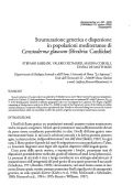 Cover page: Strutturazione genetica e dispersione in popolazioni mediterranee di <i>Cerastoderma glaucum</i> (Bivalvia: Cardiidae)