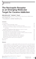 Cover page: Chapter Five The Nociceptin Receptor as an Emerging Molecular Target for Cocaine Addiction