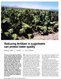 Cover page: Reducing fertilizer in sugarbeets can protect water quality