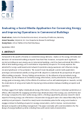 Cover page: Evaluating a Social Media Application for Conserving Energy and Improving Operations in Commercial Buildings