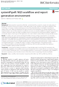 Cover page: systemPipeR: NGS workflow and report generation environment