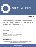 Cover page: Entrepreneurial dreams, harsh realities: Aspirations and mobility in informal and formal retail jobs in Mexico