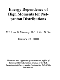 Cover page: Energy Dependence of High Moments for Net-proton Distributions