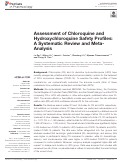 Cover page: Assessment of Chloroquine and Hydroxychloroquine Safety Profiles: A Systematic Review and Meta-Analysis
