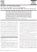 Cover page: Genetics of Craniosynostosis
