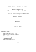 Cover page: Science and experience : a Deweyan pragmatist philosophy of science