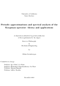 Cover page: Periodic approximations and spectral analysis of the Koopman operator: theory and applications