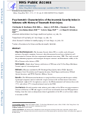 Cover page: Psychometric Characteristics of the Insomnia Severity Index in Veterans With History of Traumatic Brain Injury