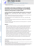 Cover page: Oral health 4 life: Design and methods of a semi-pragmatic randomized trial to promote oral health care and smoking abstinence among tobacco quitline callers