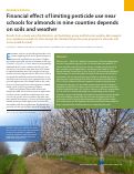 Cover page: Financial effect of limiting pesticide use near schools for almonds in nine counties depends on soils and weather