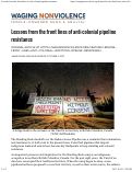 Cover page: Lessons From the Frontlines of Anti-Colonial Pipeline Resistance