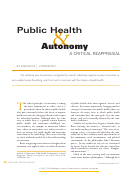 Cover page: Public Health Autonomy: A Critical Reappraisal