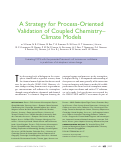 Cover page: A Strategy for Process-Oriented Validation of Coupled Chemistry-Climate Models
