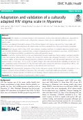 Cover page: Adaptation and validation of a culturally adapted HIV stigma scale in Myanmar