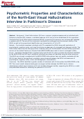 Cover page: Psychometric Properties and Characteristics of the North‐East Visual Hallucinations Interview in Parkinson's Disease