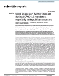 Cover page: Mask images on Twitter increase during COVID-19 mandates, especially in Republican counties
