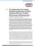 Cover page: The relationship of circulating fibroblast growth factor 21 levels with pericardial fat: The Multi-Ethnic Study of Atherosclerosis