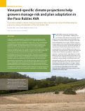 Cover page: Vineyard-specific climate projections help growers manage risk and plan adaptation in the Paso Robles AVA