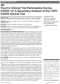 Cover page: Trend in Clinical Trial Participation During COVID-19: A Secondary Analysis of the I-SPY COVID Clinical Trial.