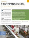 Cover page: Broccoli meal fed to laying hens increases nutrients in eggs and deepens the yolk color