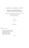 Cover page: Economics of intellectual property : valuation, strategy and policy impact