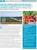 Cover page: Organic Mixed Production Blocks for Direct Markets on California's Central Coast: A Guide for Beginning Specialty Crop Growers