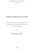 Cover page: Online Learning Over Networks