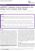 Cover page: AeGEPUCI: A database of gene expression in the dengue vector mosquito, Aedes aegypti