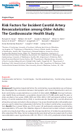 Cover page: Risk Factors for Incident Carotid Artery Revascularization among Older Adults: The Cardiovascular Health Study