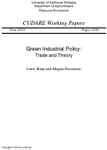 Cover page: Green Industrial Policy: Trade and Theory
