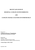 Cover page: Recent Advances in Regional Climate System Modeling and Climate Change Analyses of Extreme 
Heat