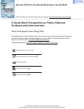 Cover page: A Social Work Perspective on Police Violence: Evidence and Interventions