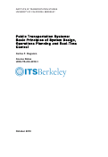Cover page: Public Transportation Systems:Basic Principles of System Design,Operations Planning and Real-TimeControl