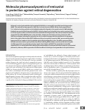 Cover page: Molecular pharmacodynamics of emixustat in protection against retinal degeneration