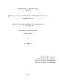 Cover page: The Economic Concerns of Legislative and Regulatory Governance