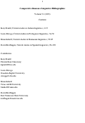 Cover page: Comparative Romance Linguistics Bibliographies Volume 71 (2023)