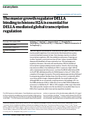 Cover page: The master growth regulator DELLA binding to histone H2A is essential for DELLA-mediated global transcription regulation