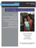 Cover page: Preparing Teachers of Young Children: The Current State of Knowledge, and a Blueprint for the Future
