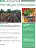 Cover page: Organic Fresh Market and Dry Bean Production: A Guide for Beginning Specialty Crop Growers