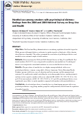 Cover page: Menthol use among smokers with psychological distress: findings from the 2008 and 2009 National Survey on Drug Use and Health