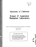 Cover page: RECENT TRANSURANIUM ELEMENT RESEARCH AT BERKELEY