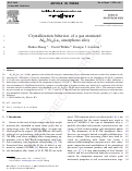 Cover page: Crystallization behavior of a gas atomized Al85Ni10La5 amorphous alloy