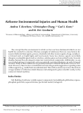Cover page: Airborne environmental injuries and human health