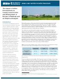 Cover page: The Impact of Wind Development on County-Level Income and Employment: A Review of Methods and an Empirical Analysis (Fact Sheet). Wind And Water Power Program (WWPP).