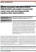 Cover page: KMT2A associates with PHF5A-PHF14-HMG20A-RAI1 subcomplex in pancreatic cancer stem cells and epigenetically regulates their characteristics