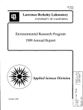 Cover page: Environmental Research Program - 1989 Annual Report