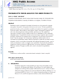 Cover page: Probabilistic Error Analysis for Inner Products