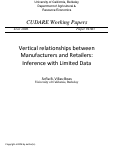 Cover page: Vertical relationships between manufacturers and retailers: inference with limited data