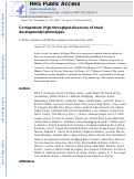 Cover page: Correction: Corrigendum: High-throughput discovery of novel developmental phenotypes